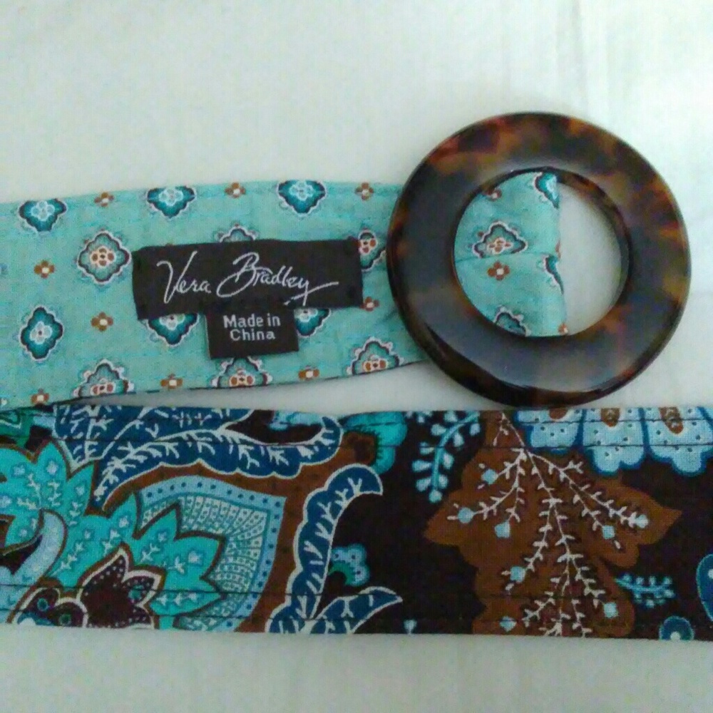 Vera Bradley Belt Java Blue Reversible Medium